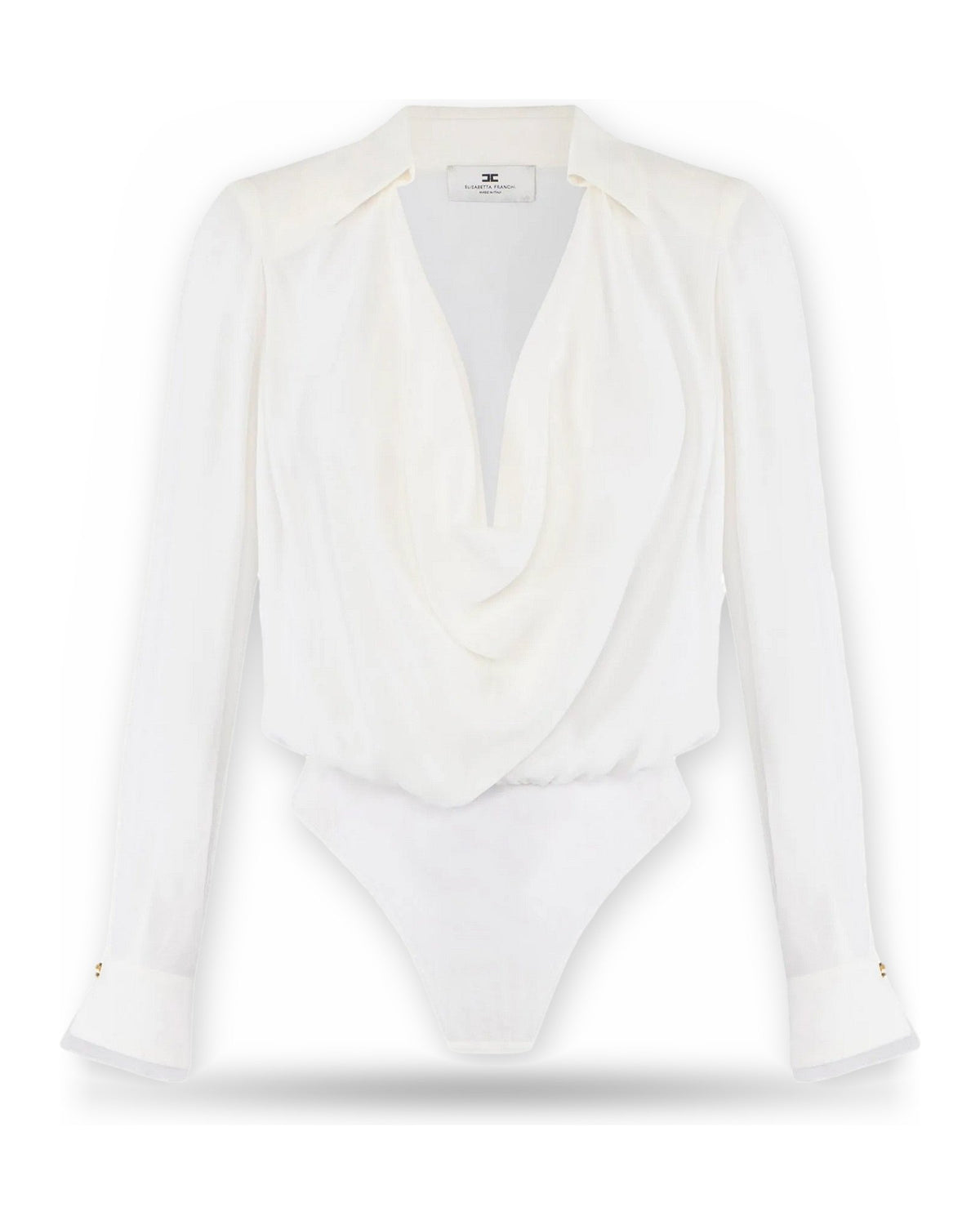 Camicie Donna Elisabetta Franchi - Camicia a body - Avorio