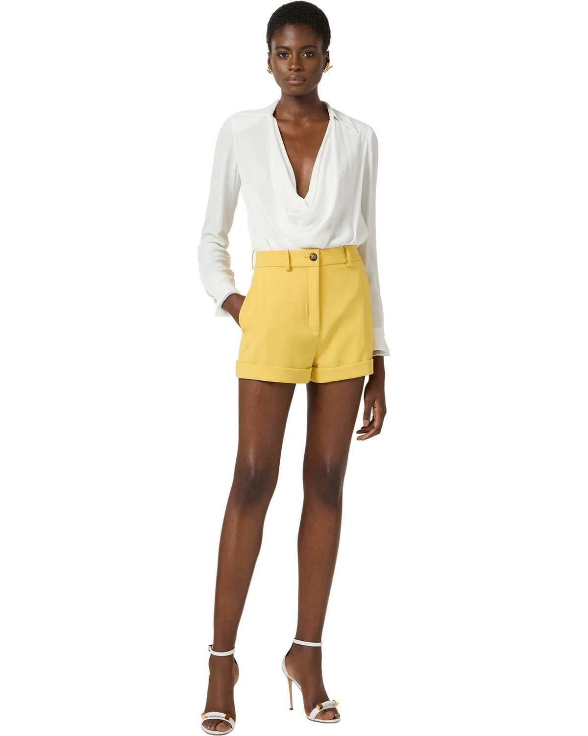 Camicie Donna Elisabetta Franchi - Camicia a body - Avorio