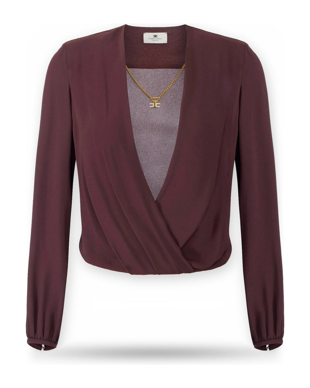 Bluse e camicie Donna Elisabetta Franchi - Camicia a body - Bordeaux