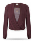 Bluse e camicie Donna Elisabetta Franchi - Camicia a body - Bordeaux