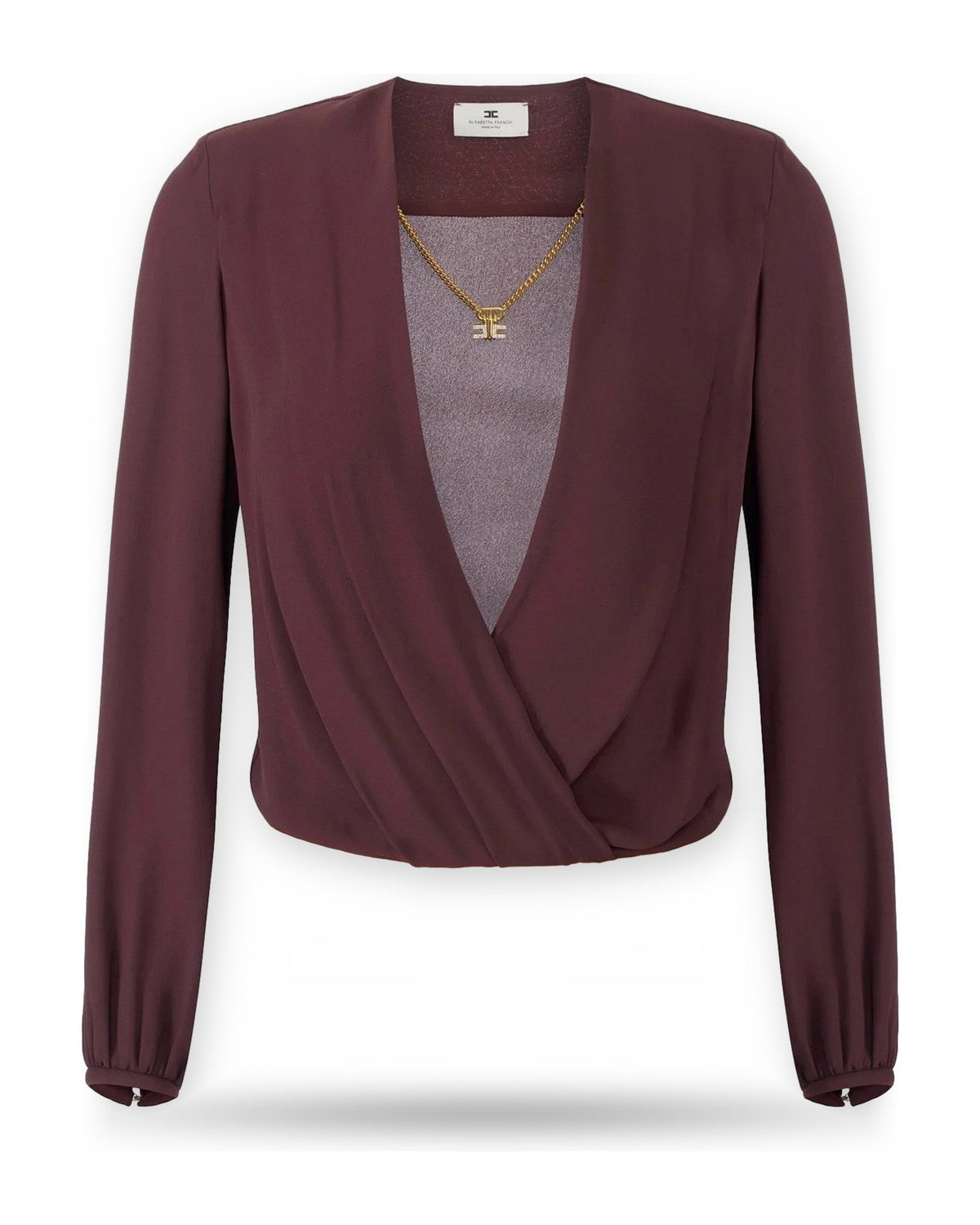 Bluse e camicie Donna Elisabetta Franchi - Camicia a body - Bordeaux