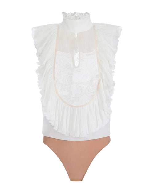 Body Donna Elisabetta Franchi - Camicia a body CB01067E2 - Avorio