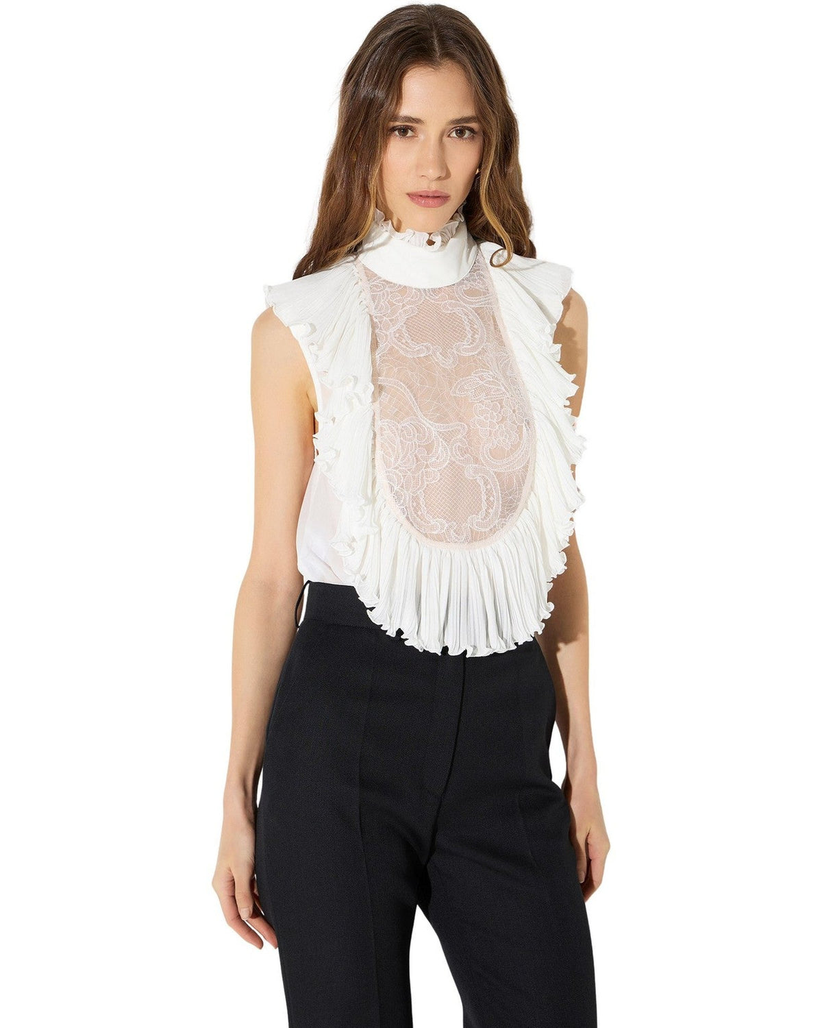 Body Donna Elisabetta Franchi - Camicia a body CB01067E2 - Avorio