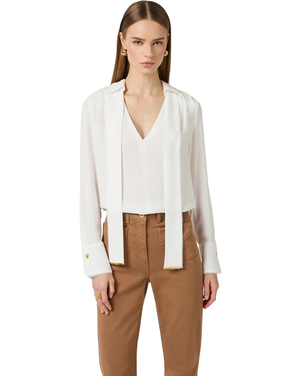 Bluse e camicie Donna Elisabetta Franchi - Camicia - Avorio