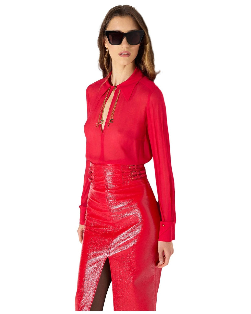 Camicie Donna Elisabetta Franchi - Camicia CA19466E2 - Rosso