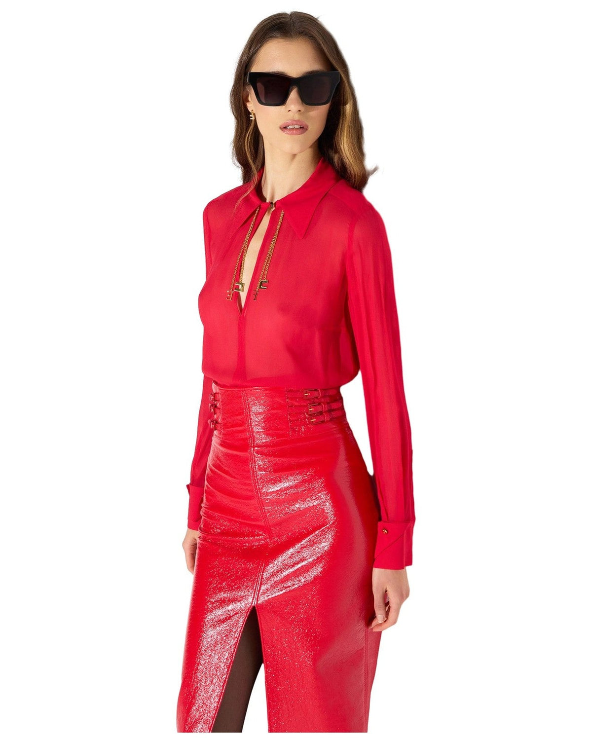 Camicie Donna Elisabetta Franchi - Camicia CA19466E2 - Rosso