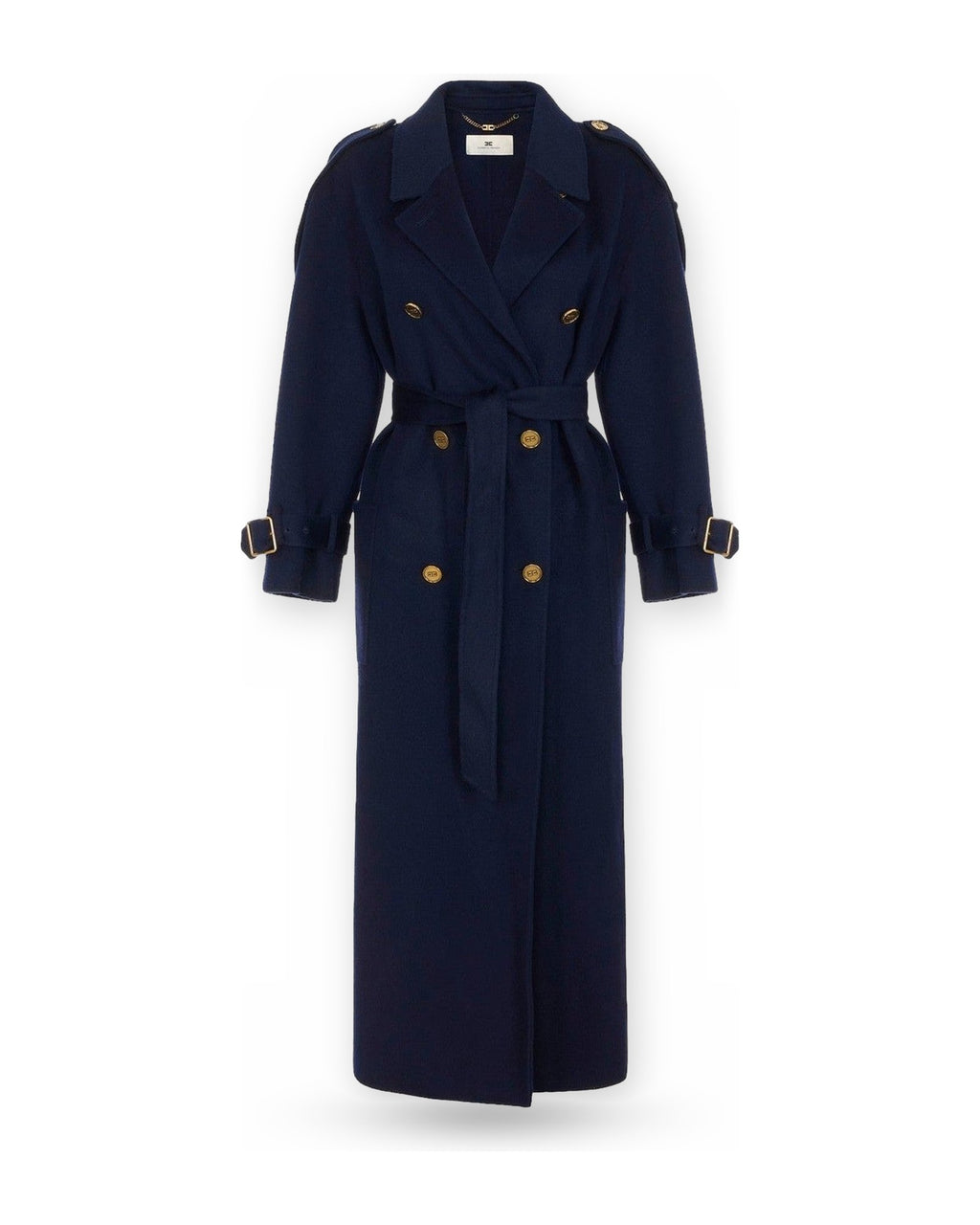 Cappotti Donna Elisabetta Franchi - Cappotto con cintura CP02D66E2 - Blu