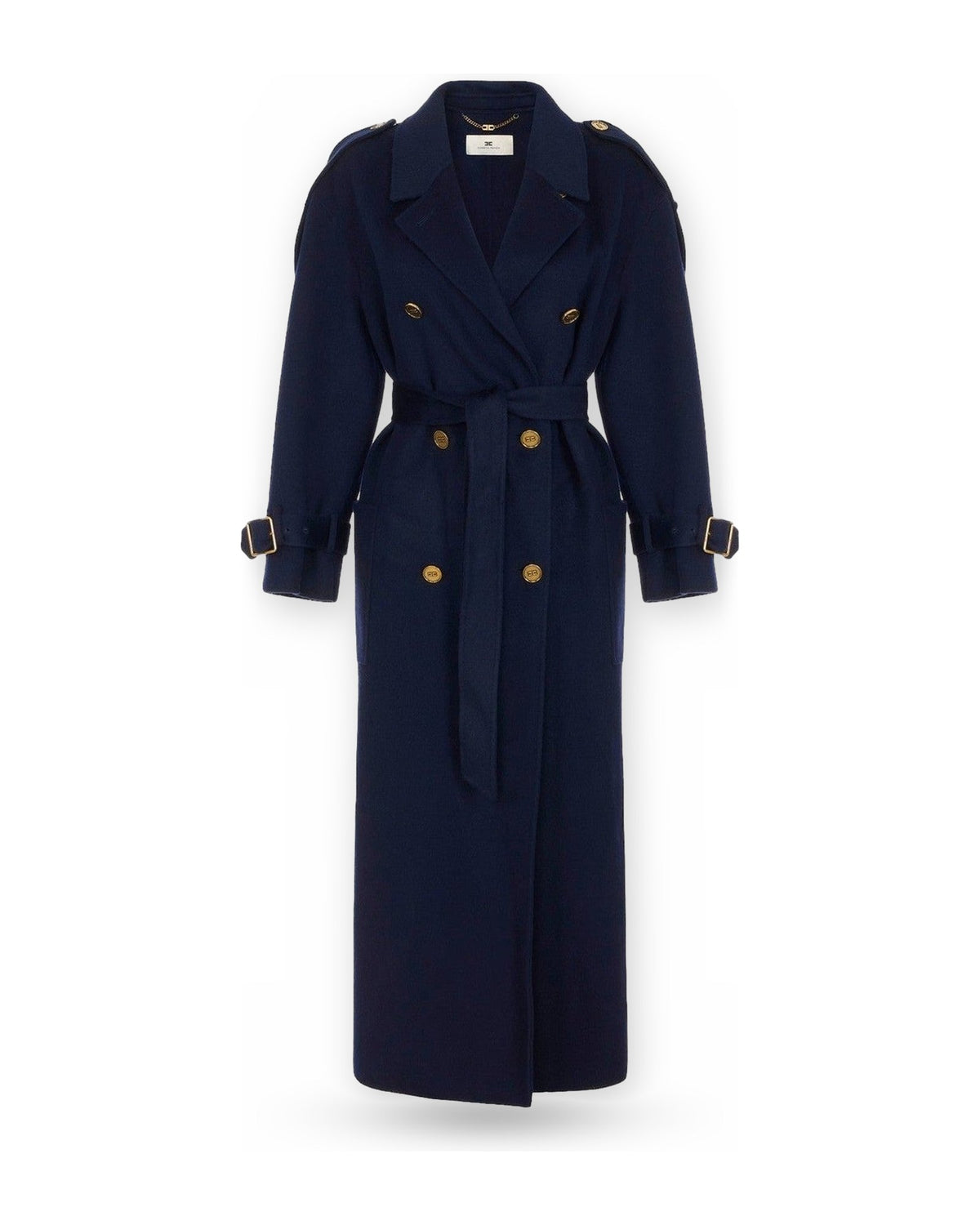 Cappotti Donna Elisabetta Franchi - Cappotto con cintura CP02D66E2 - Blu