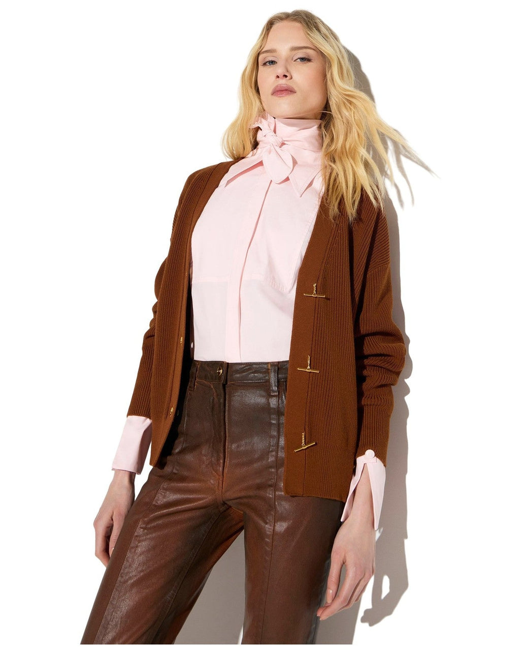 Cardigan Donna Elisabetta Franchi - Cardigan tricot MK01S66E2 - Marrone