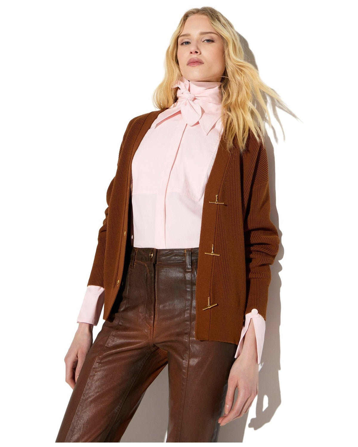 Cardigan Donna Elisabetta Franchi - Cardigan tricot MK01S66E2 - Marrone