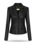Giacche Donna Elisabetta Franchi - Giacca di pelle GD07G66E2 - Nero