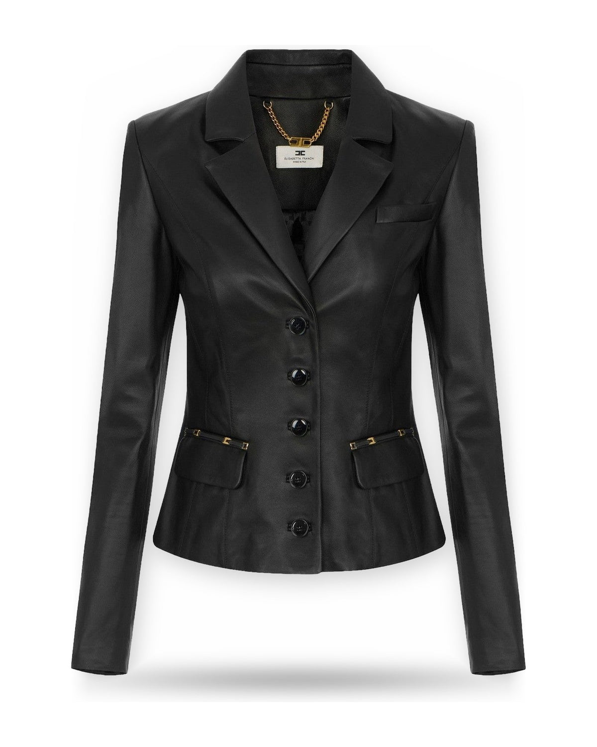 Giacche Donna Elisabetta Franchi - Giacca di pelle GD07G66E2 - Nero