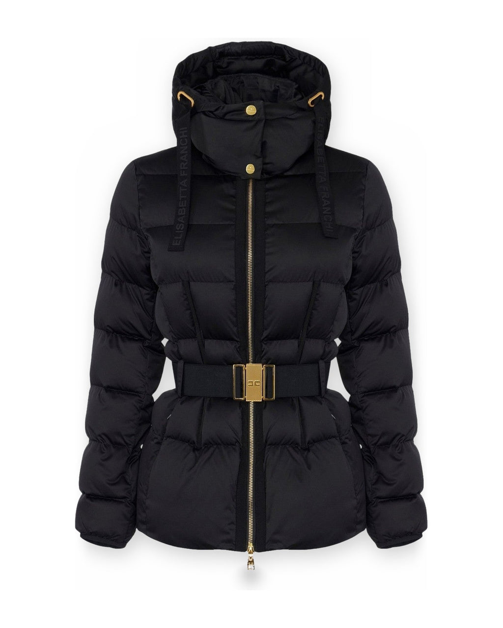 Giacche Donna Elisabetta Franchi - Giacca imbottita con cintura PI92D66E2 - Nero