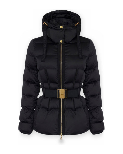 Giacche Donna Elisabetta Franchi - Giacca imbottita con cintura PI92D66E2 - Nero