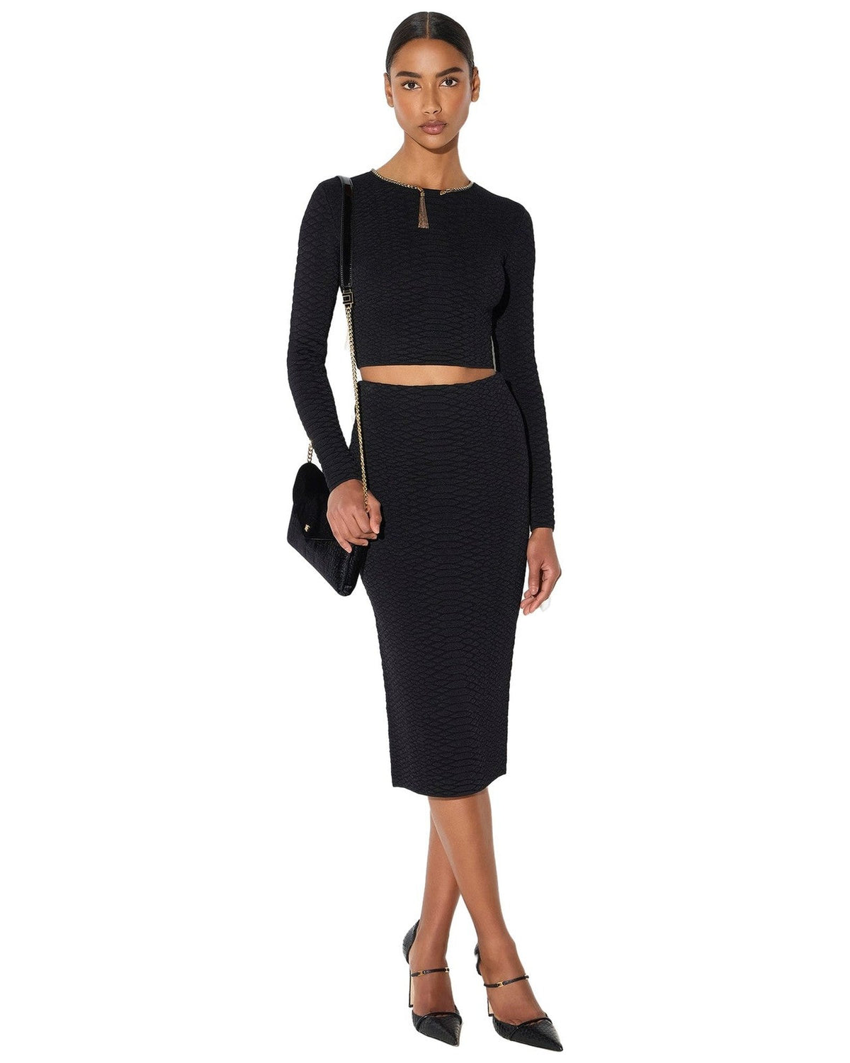 Gonne casual Donna Elisabetta Franchi - Gonna di maglia GK10S67E2 - Nero