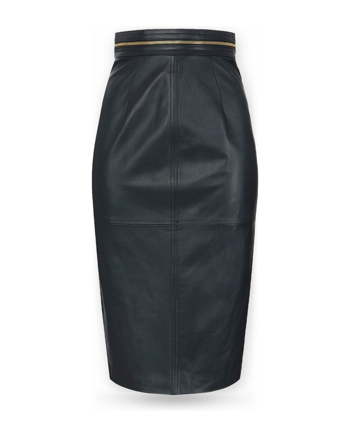 Gonne casual Donna Elisabetta Franchi - Gonna di pelle GP01Z66E2 - Nero