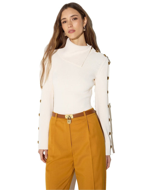 Maglie Donna Elisabetta Franchi - Maglia tricot MK03S66E2 - Avorio