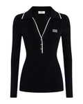 Polo Donna Elisabetta Franchi - Maglia tricot MK17B66E2 - Nero