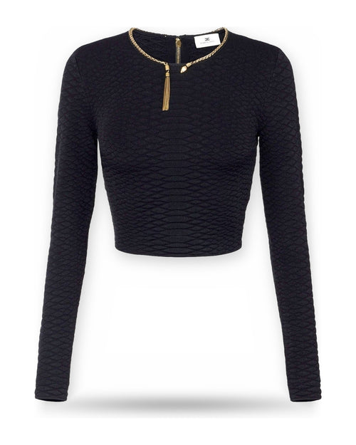 Maglie Donna Elisabetta Franchi - Maglia tricot MK32S67E2 - Nero