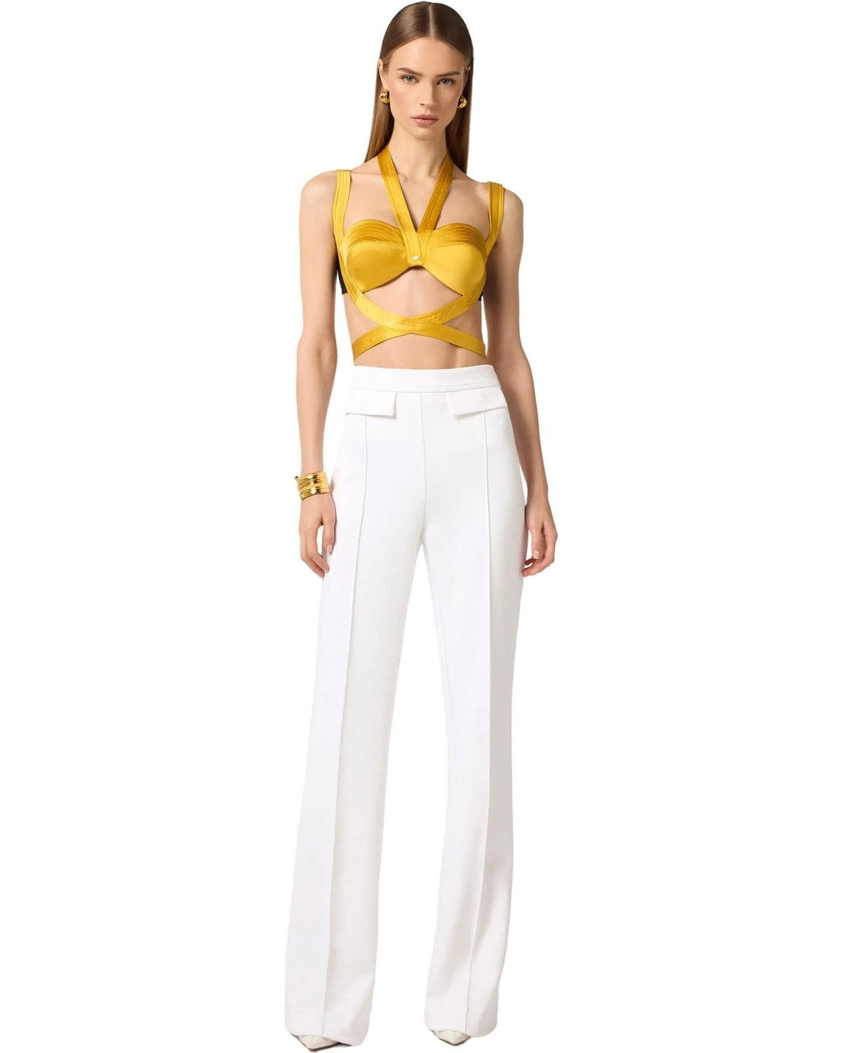 Pantaloni Donna Elisabetta Franchi - Pantalone - Avorio