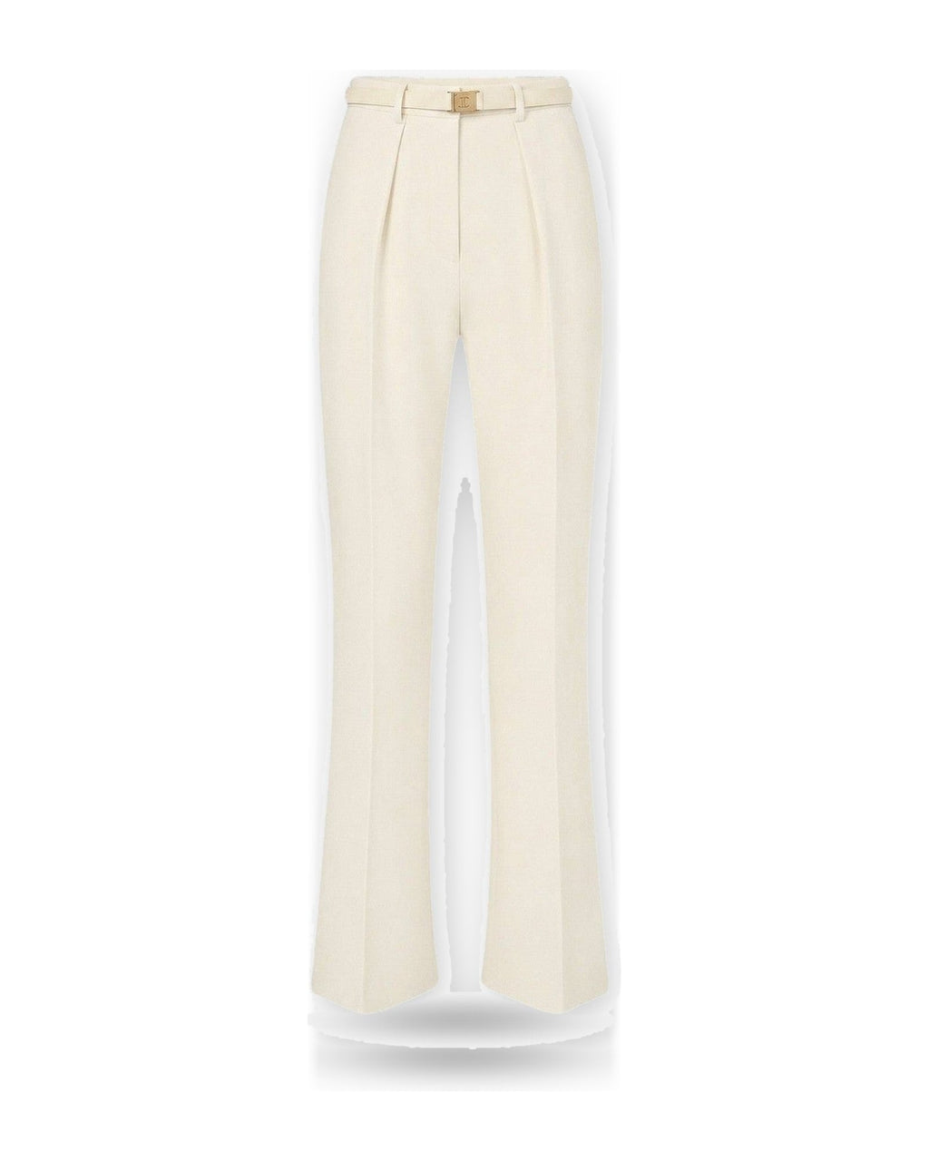 Pantaloni Donna Elisabetta Franchi - Pantalone con cintura PA20766E2 - Avorio