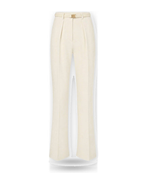 Pantaloni Donna Elisabetta Franchi - Pantalone con cintura PA20766E2 - Avorio