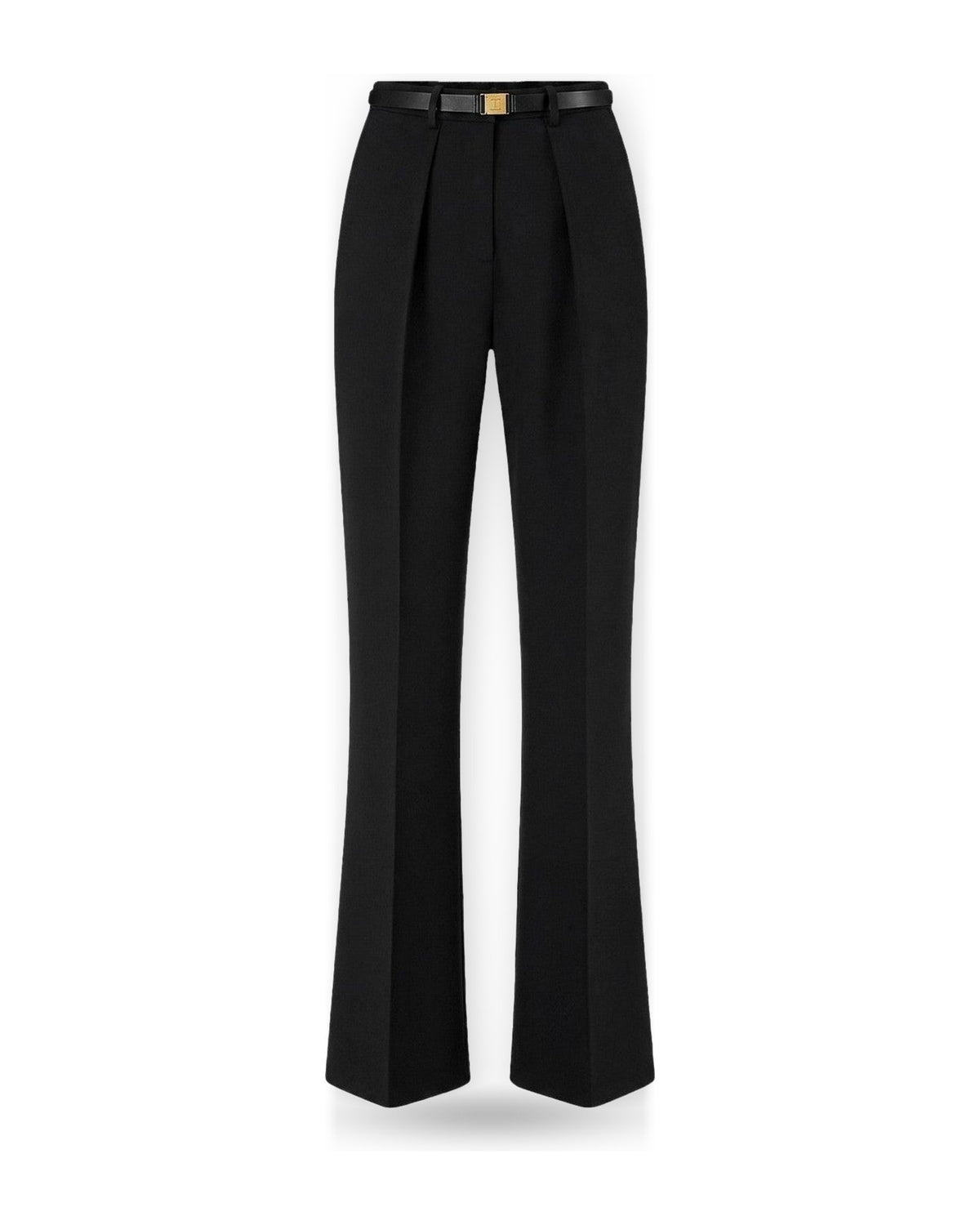 Pantaloni Donna Elisabetta Franchi - Pantalone con cintura PA20766E2 - Nero