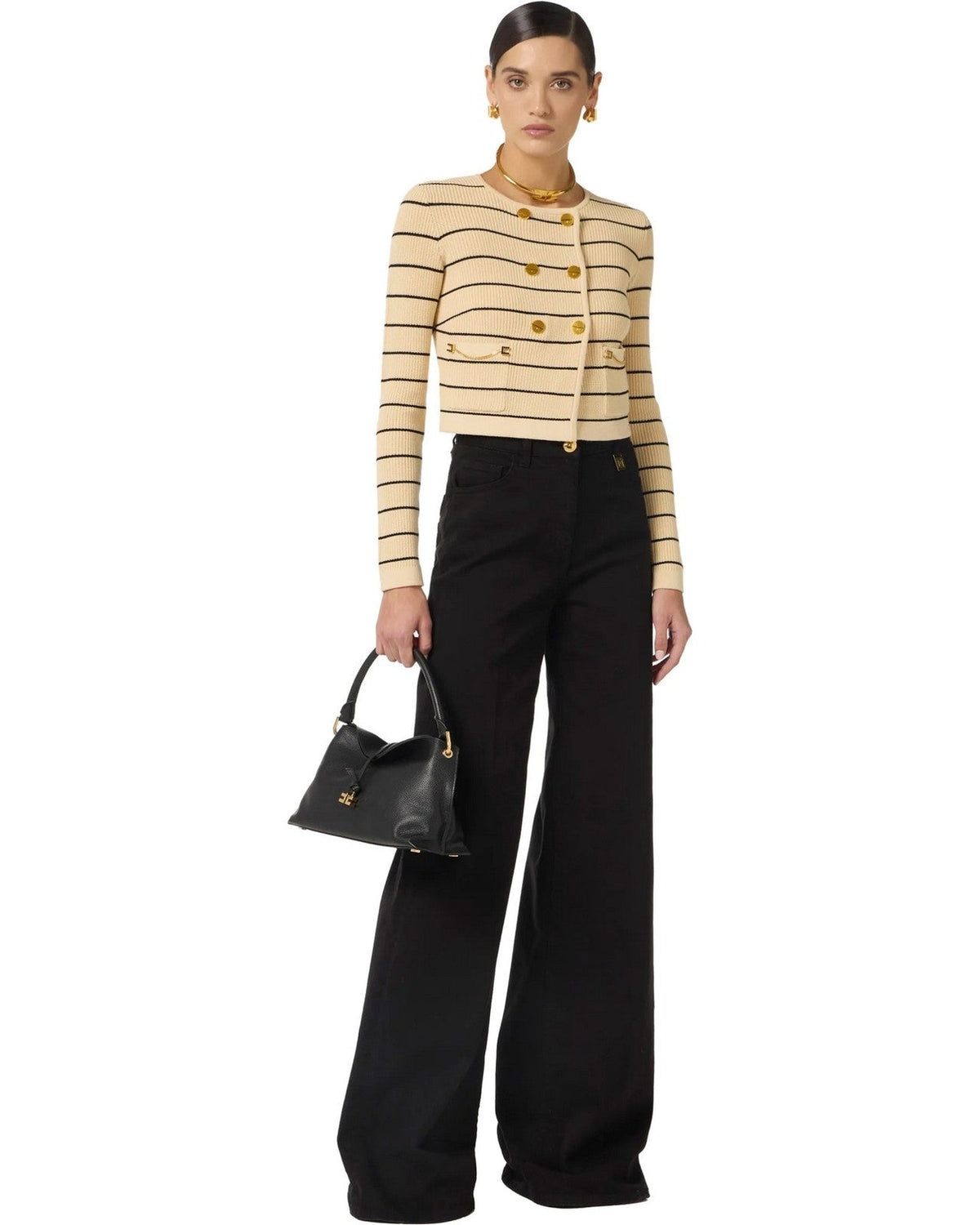 Pantaloni Donna Elisabetta Franchi - Pantalone mod. jeans - Nero
