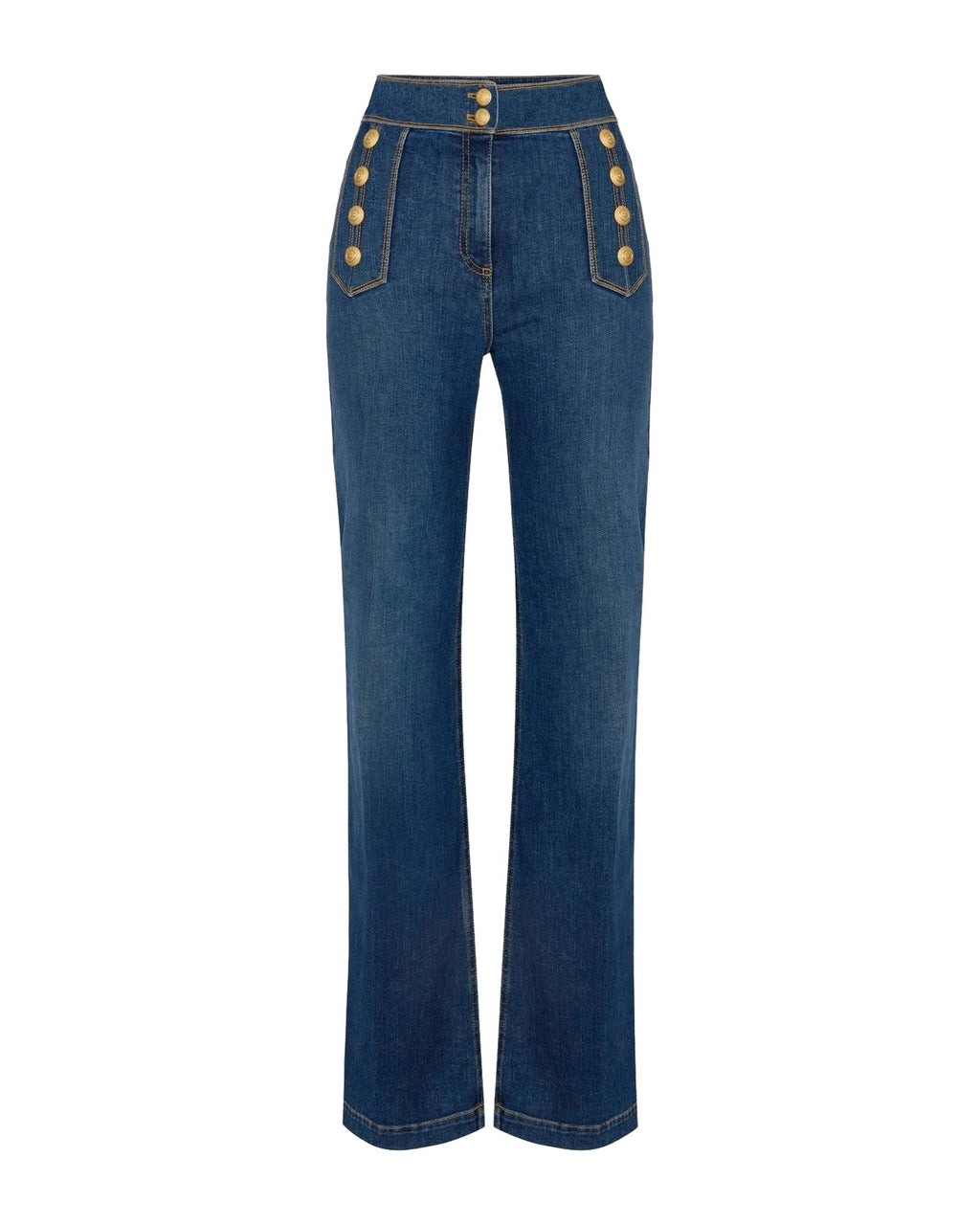 Pantaloni Donna Elisabetta Franchi - Pantalone mod. jeans PJ19D61E2 - Blu