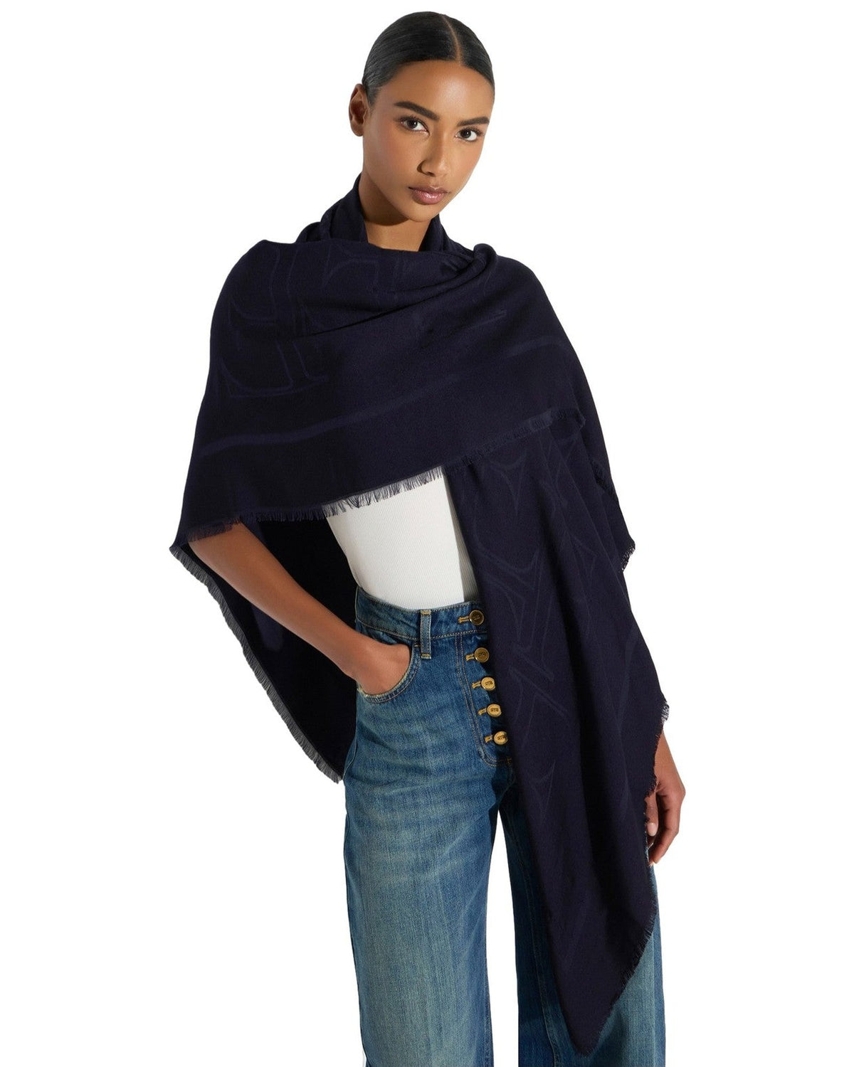 Sciarpe Donna Elisabetta Franchi - Sciarpa SC02F66E2 - Blu