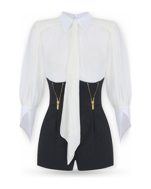Tute a manica lunga Donna Elisabetta Franchi - Tuta TU06566E2 - Avorio