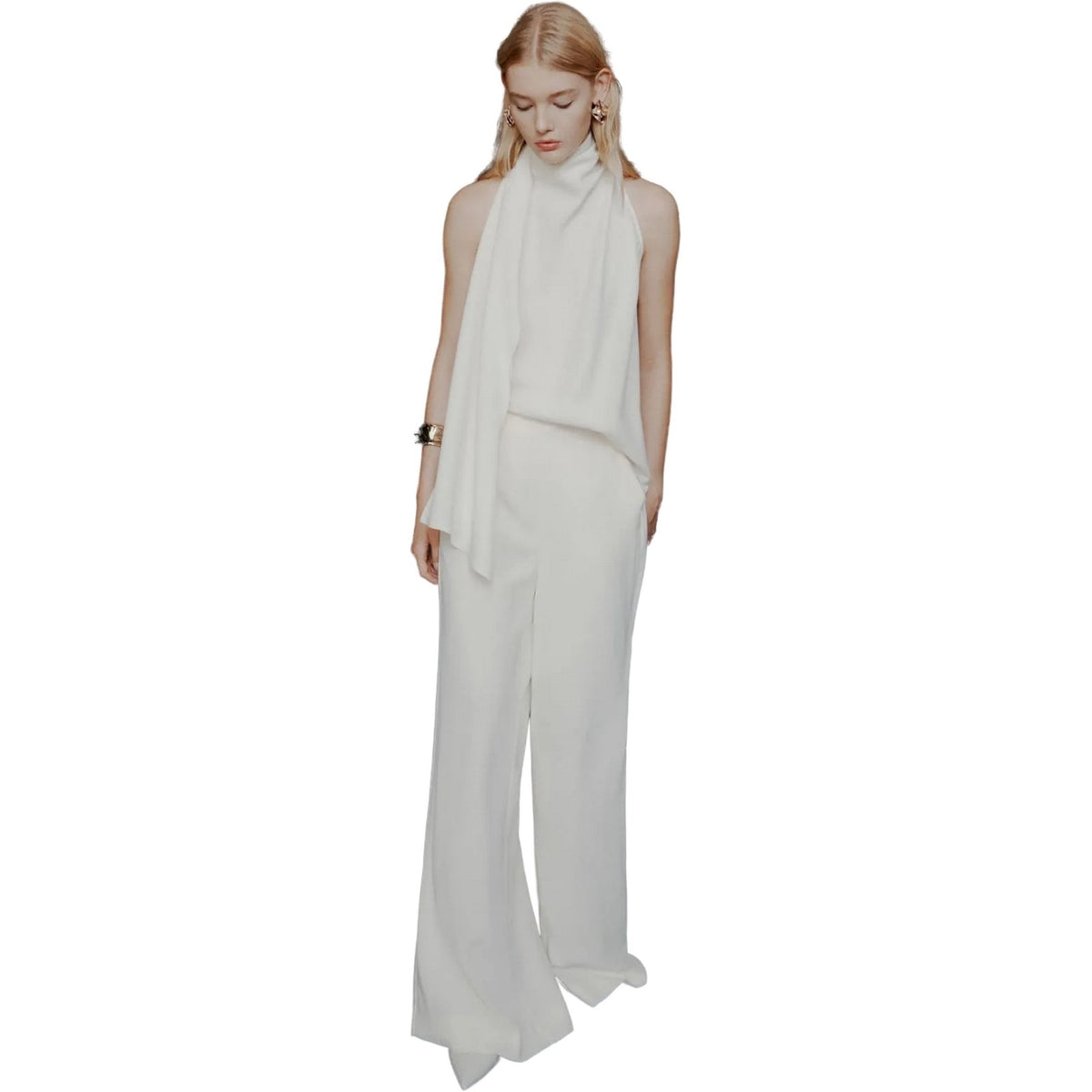 Pantaloni Donna Emme - Pantalone lungo - Bianco-Gianni Foti