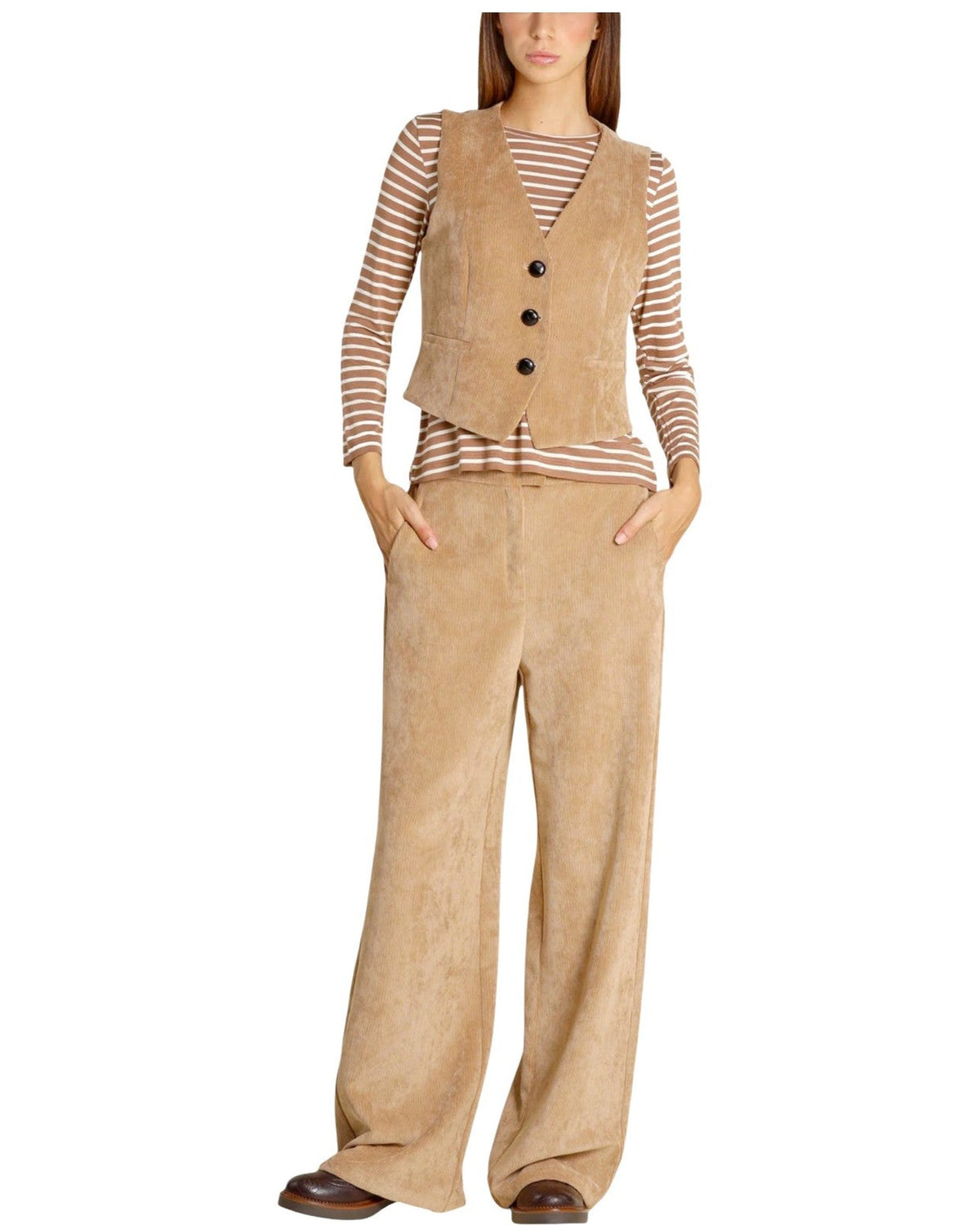 Tailleur pantalone Donna Emme - Emmtirsi Gilet e Pantalone 2625216011 - Cammello