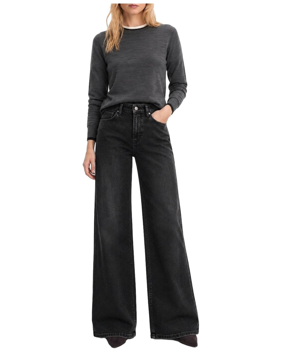 Jeans Donna Emme - Emmwideleg 2625186031 - Nero