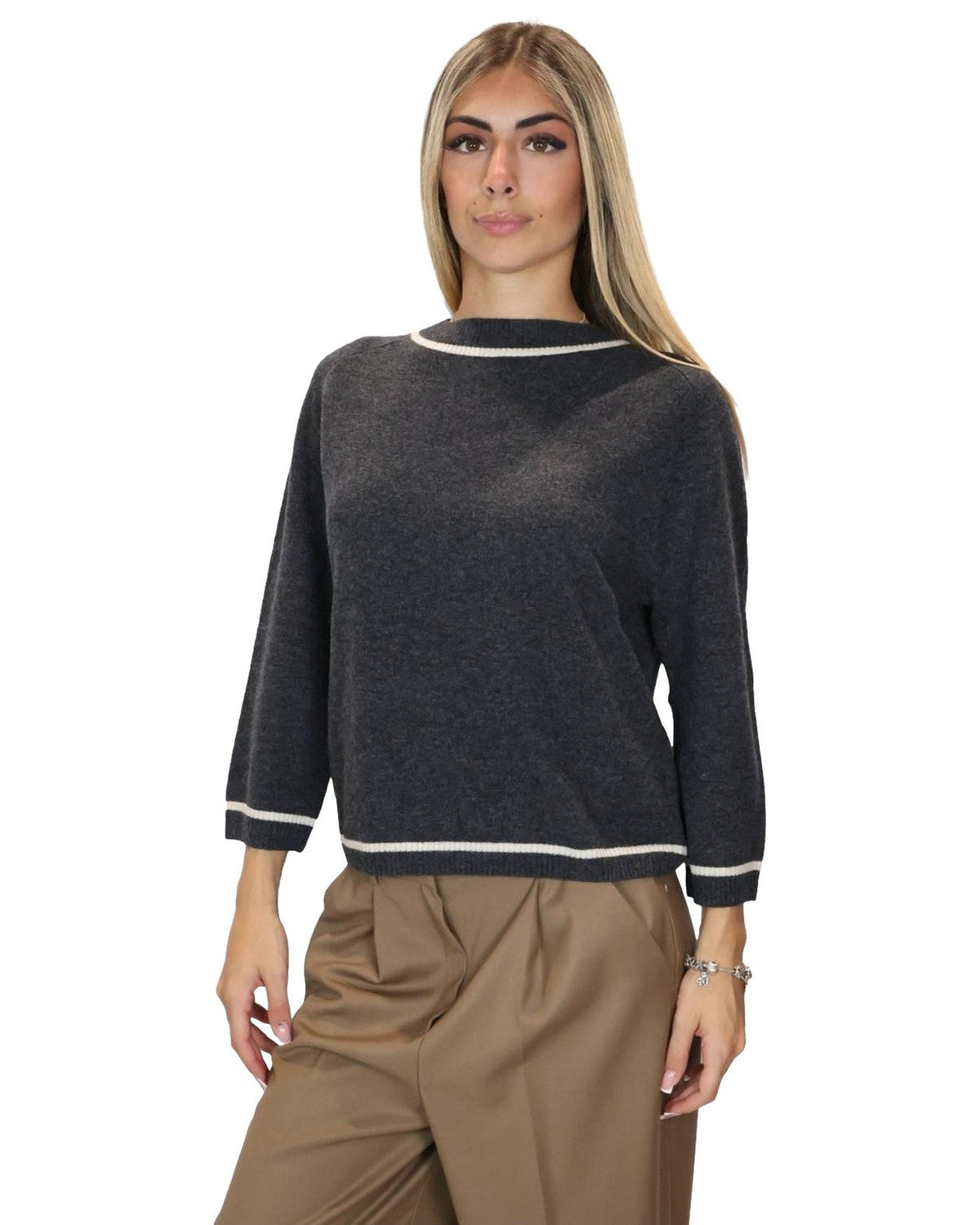 Maglie Donna Emme - Emmegrege 2625366241 - Grigio Scuro Melange
