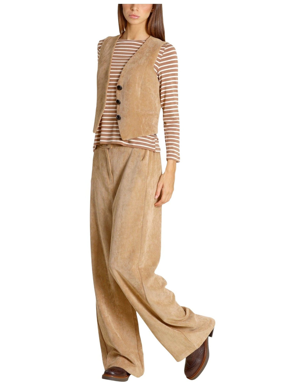 Tailleur pantalone Donna Emme - Emmtirsi Gilet e Pantalone 2625216011 - Cammello