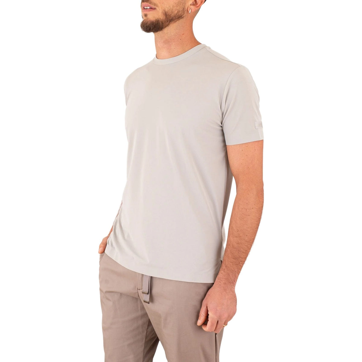 T-shirt Uomo Heskimo - T-Shirt Oxford 3D - Bianco-Gianni Foti