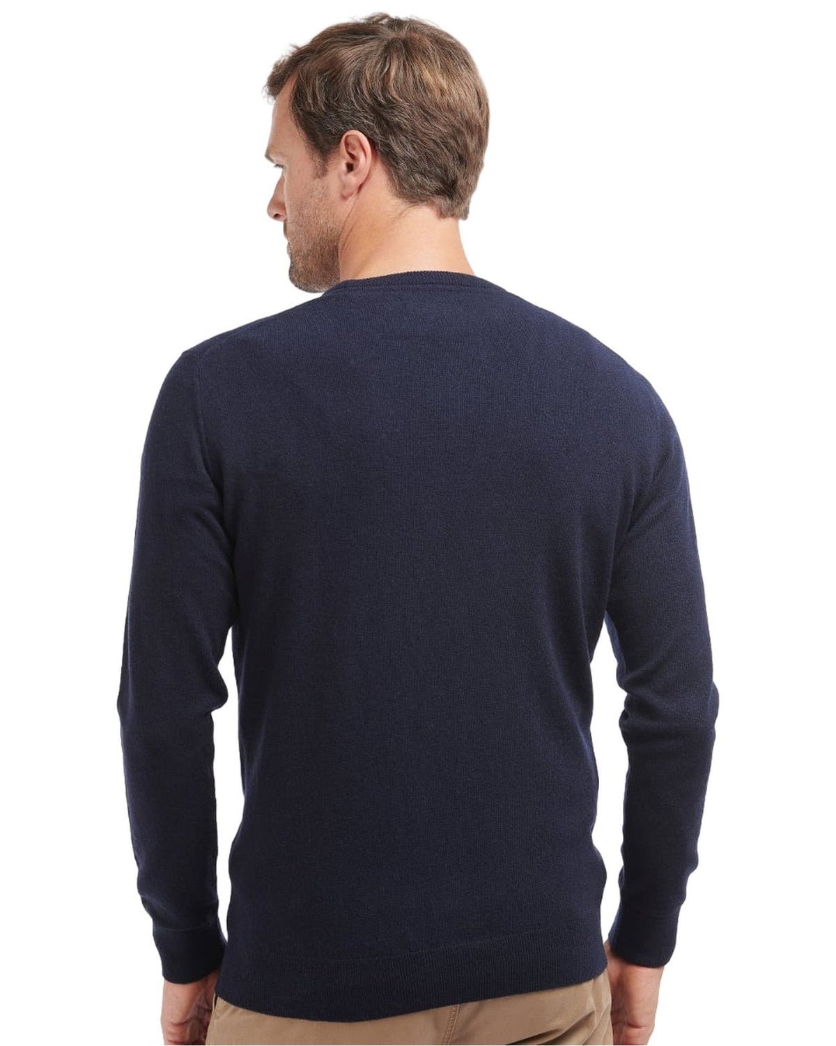 Maglie Uomo Barbour - Essential Lambswool Crew Neck - Blu