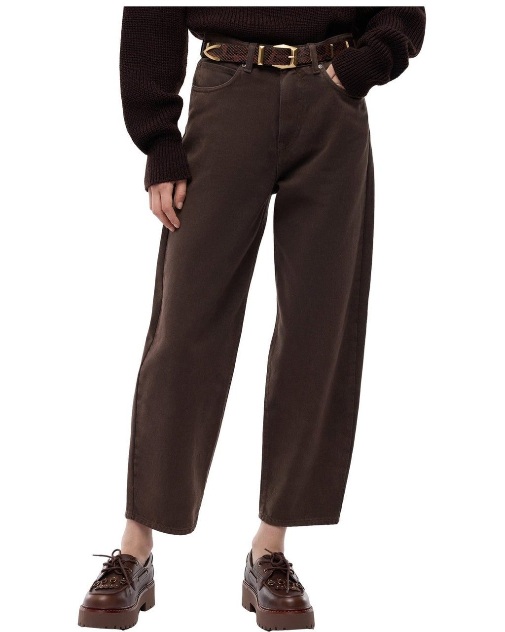Jeans Donna Pinko - Estelle Egg Bull Fisso Washed - Marrone