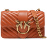 Borse a spalla Donna Pinko - Love One Mini Cl Sheep Nappa C - Marrone