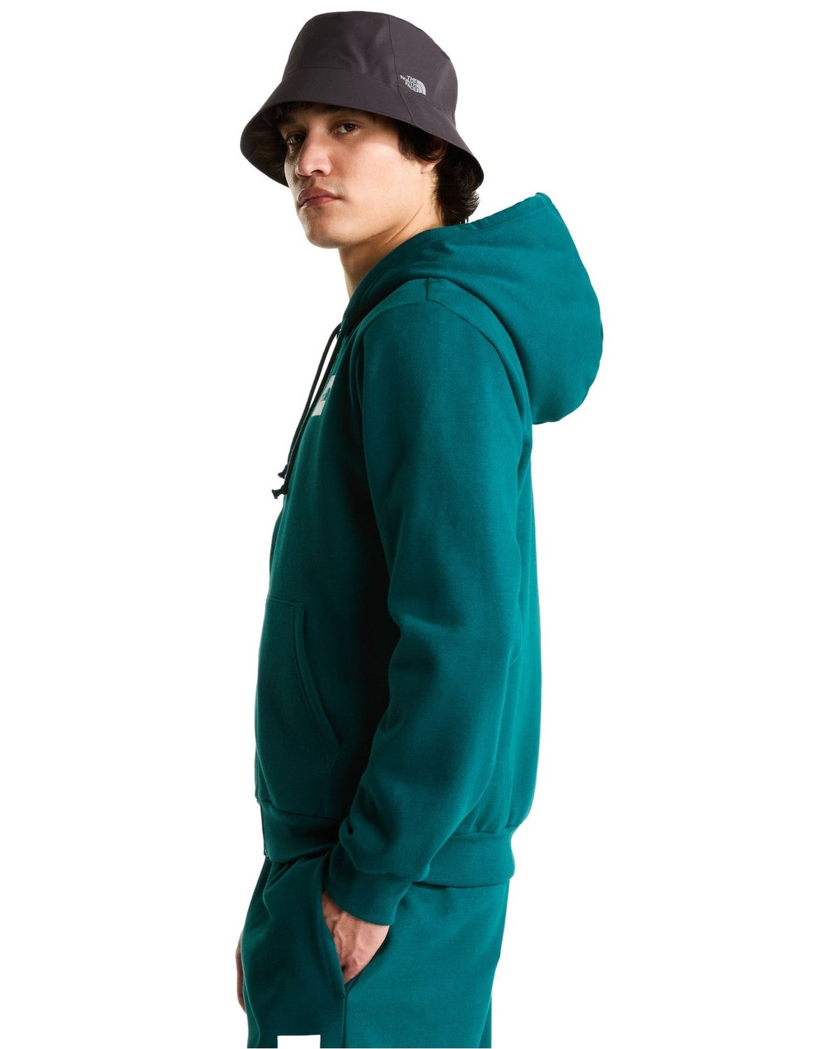 Felpe con cappuccio Uomo The North Face - Evo Box Half Dome Regular Full Zip Hoodie - Verde