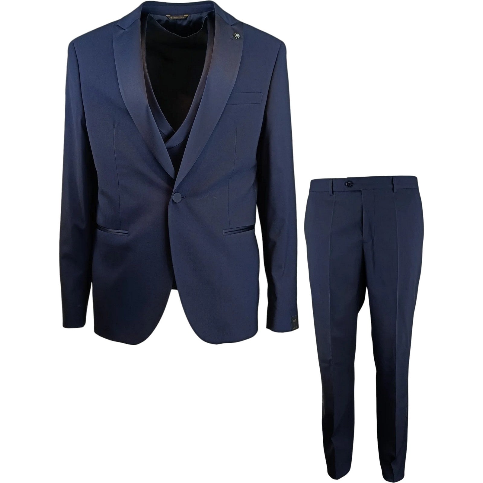 Abiti Uomo Manuel Ritz - Abito con gilet - Blu di Manuel Ritz su Gianni Foti