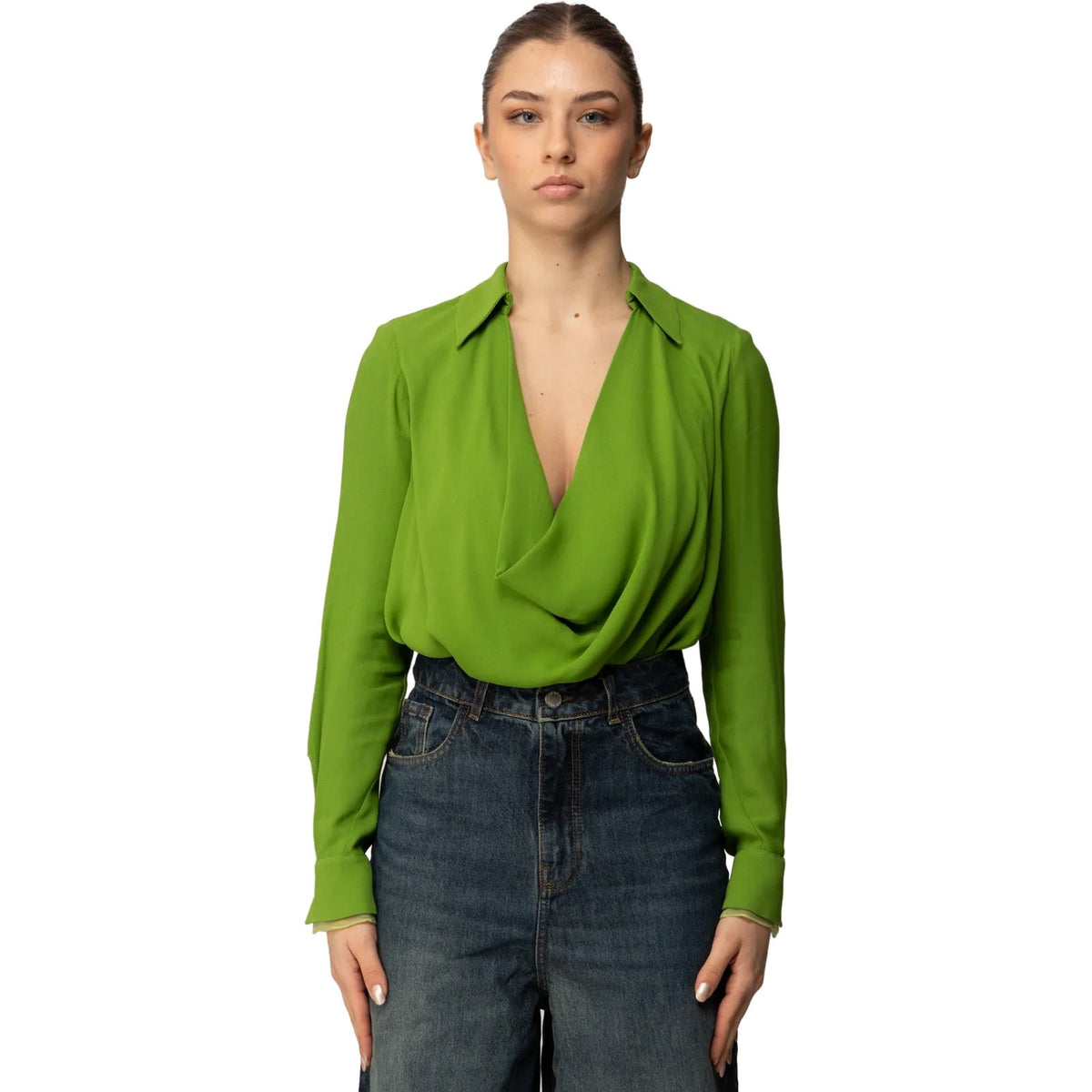 Camicie Donna Elisabetta Franchi - Camicia a body - Verde