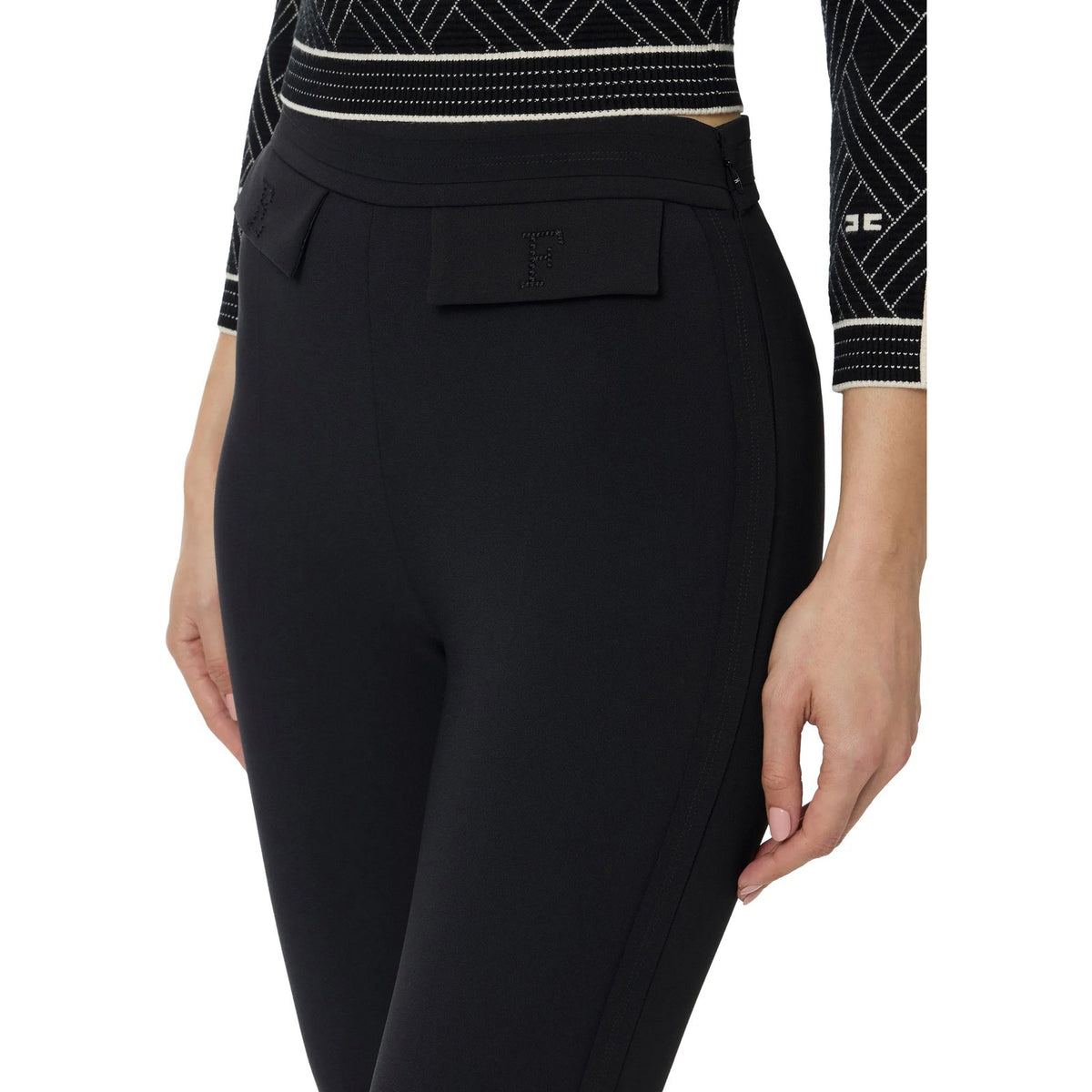 Pantaloni Donna Elisabetta Franchi - Pantalone - Nero-Gianni Foti