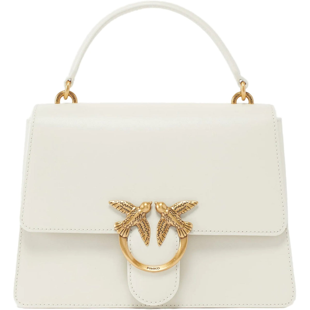 Borse a spalla Donna Pinko - Love One Top Handle Classic Li - Bianco