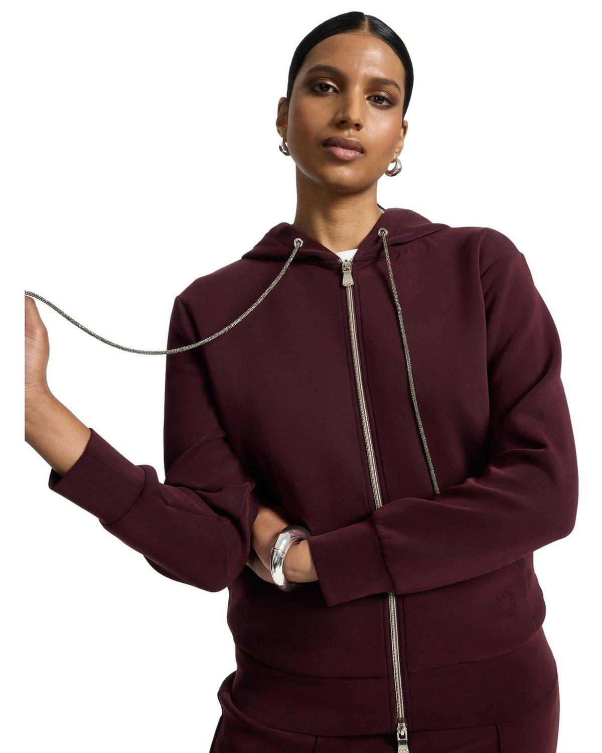 Felpe con cappuccio Donna Elena Mirò - Felpa G808Z0 - Bordeaux