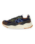 Sneaker Uomo Flower Mountain - Solin Man Suede/Nylon Brown-Black-Dark Grey - Blu/Verde