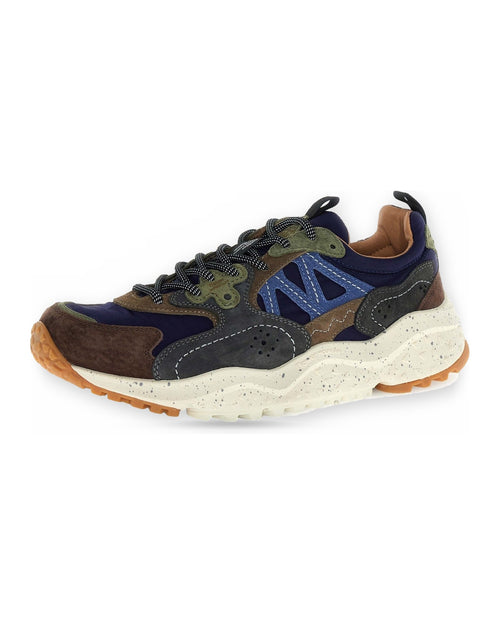 Sneaker Uomo Flower Mountain - Solin Man Suede/Nylon Brown-Black-Dark Grey - Marrone