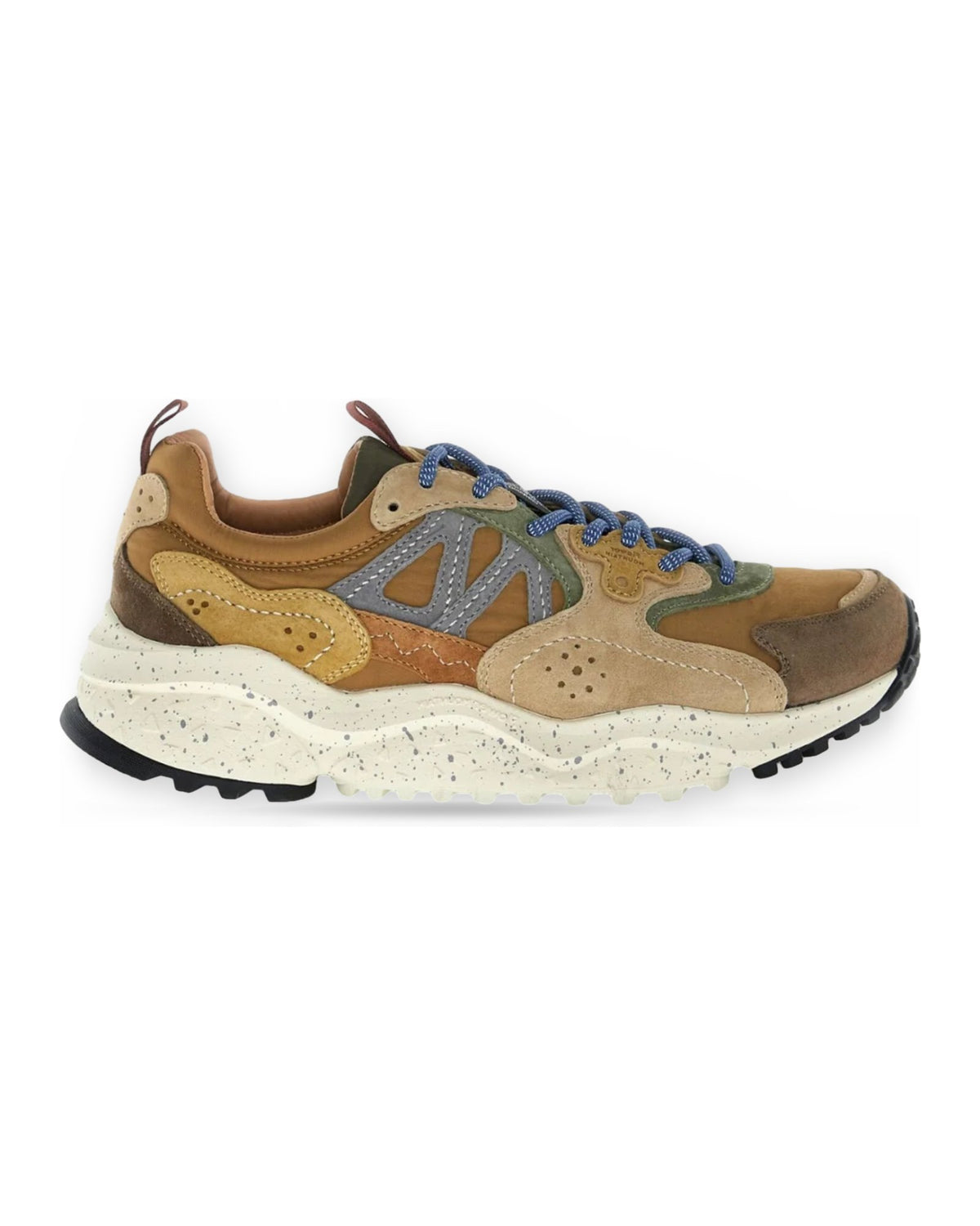 Sneaker Uomo Flower Mountain - Solin Man Suede/Nylon Brown-Cognac-Beige - Marrone