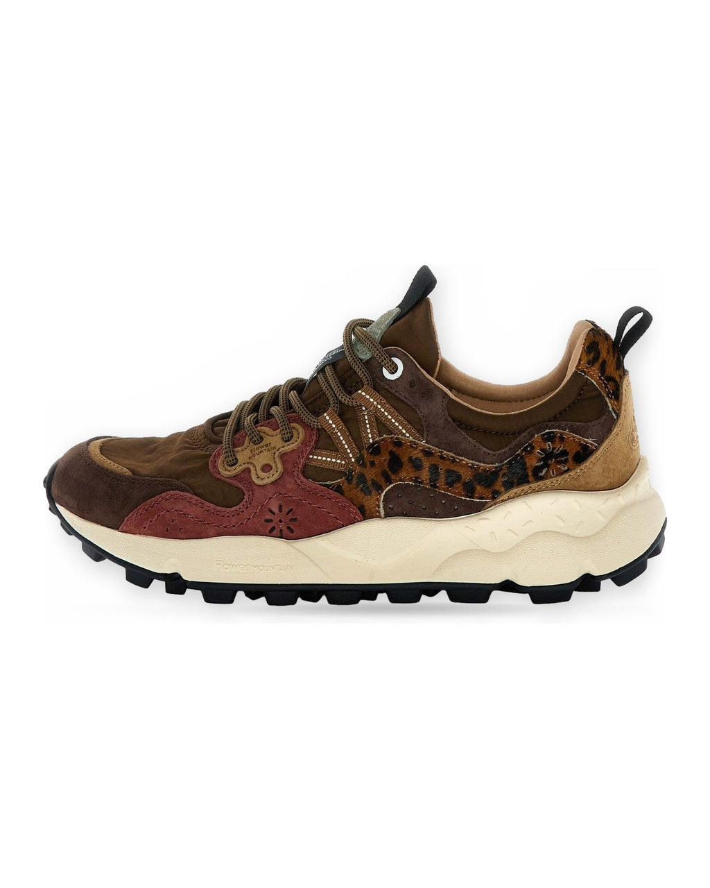 Sneaker Unisex Flower Mountain - Yamano 3 Uni Suede/Pony Hair/Nylon Brown-Bordeaux - Marrone